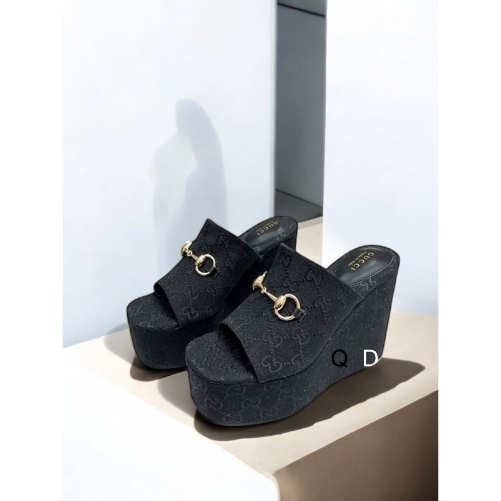 Gucci carmen horsebit wedge platforms 11cm Shoes