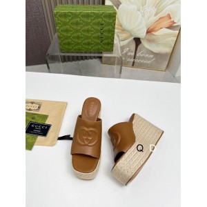 Gucci carmen leather wedge platforms 11cm Shoes