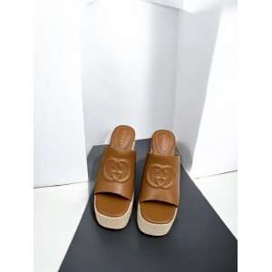 Gucci carmen leather wedge platforms 11cm Shoes