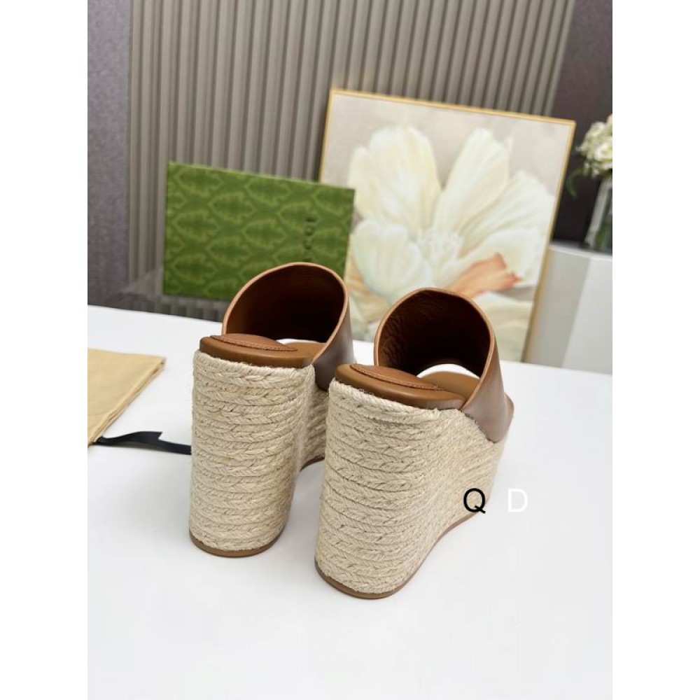 Gucci carmen leather wedge platforms 11cm Shoes