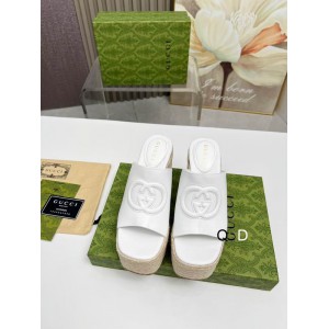 Gucci carmen leather wedge platforms 11cm Shoes