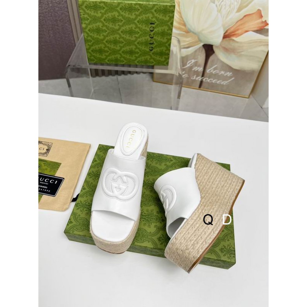 Gucci carmen leather wedge platforms 11cm Shoes