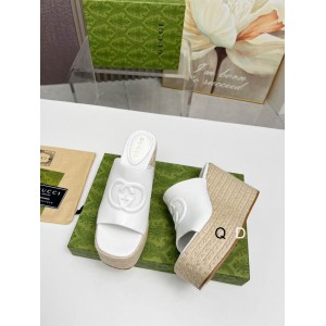 Gucci carmen leather wedge platforms 11cm Shoes