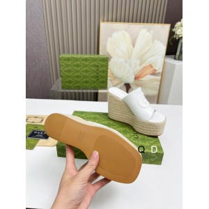 Gucci carmen leather wedge platforms 11cm Shoes