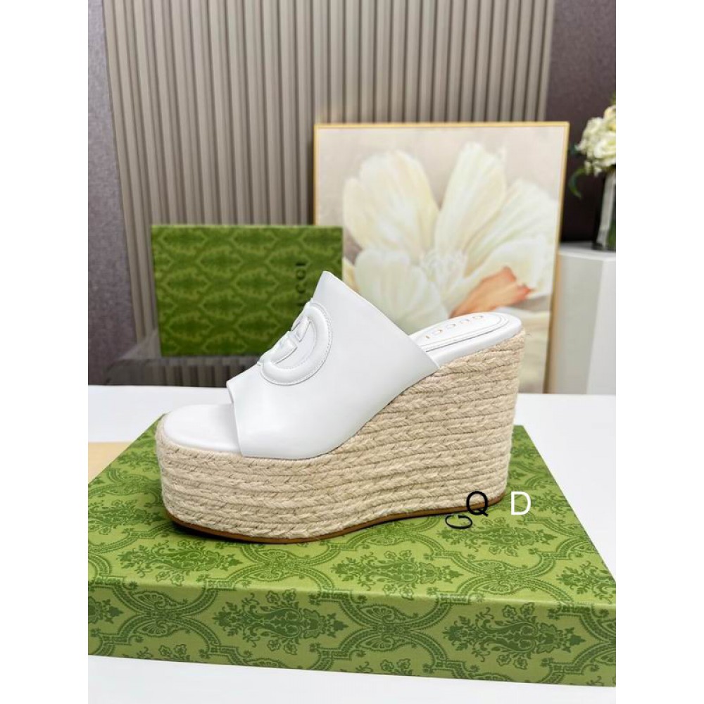 Gucci carmen leather wedge platforms 11cm Shoes