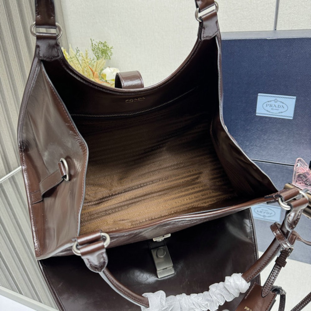 Prada Large leather tote bag 1BG563 42x28x20cm Bags