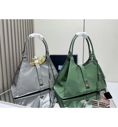 Prada Large leather tote bag 1BG563 42x28x20cm