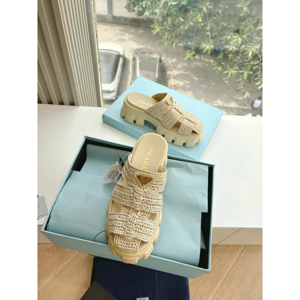 Prada raffia sandals 35-41 Shoes