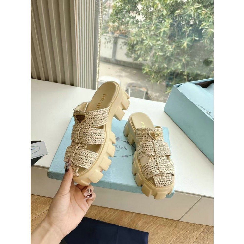 Prada raffia sandals 35-41 Shoes