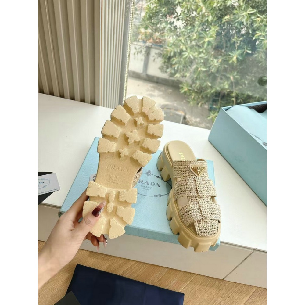 Prada raffia sandals 35-41 Shoes