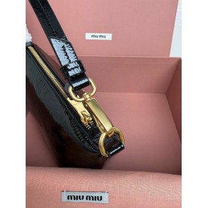 Miu Miu Naplak patent leather pouch 18.5x14x10cm Bags