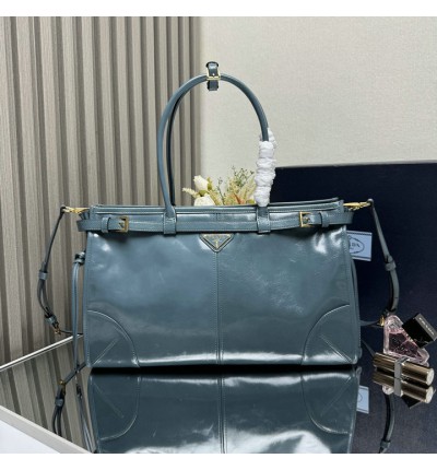 Prada Bonnie large leather handbag 38x24x12cm