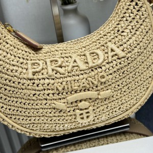 Prada Arqué crochet shoulder bag 22.5x18.5x6cm Bags