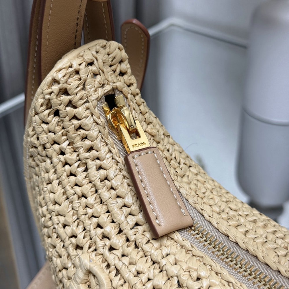 Prada Arqué crochet shoulder bag 22.5x18.5x6cm Bags