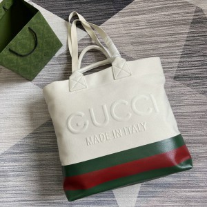 Gucci tote bag with embossed detail in canvas 