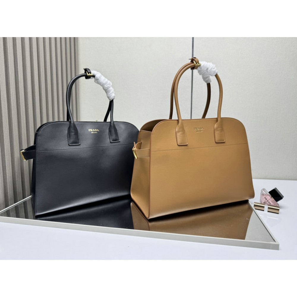 Prada Large leather tote bag with buckles 40x20x29cm Bags