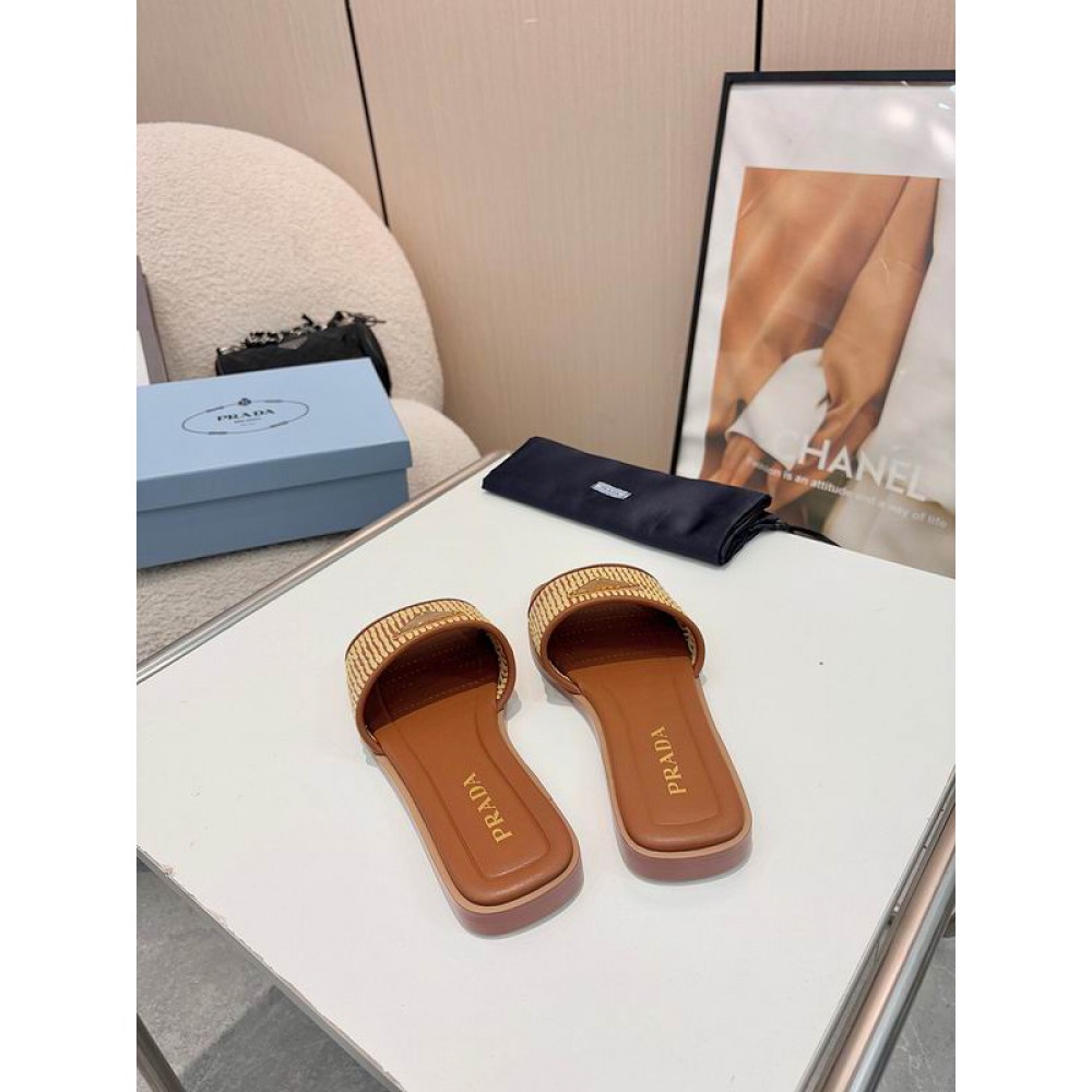 Prada raffia slippers 36-42 Shoes