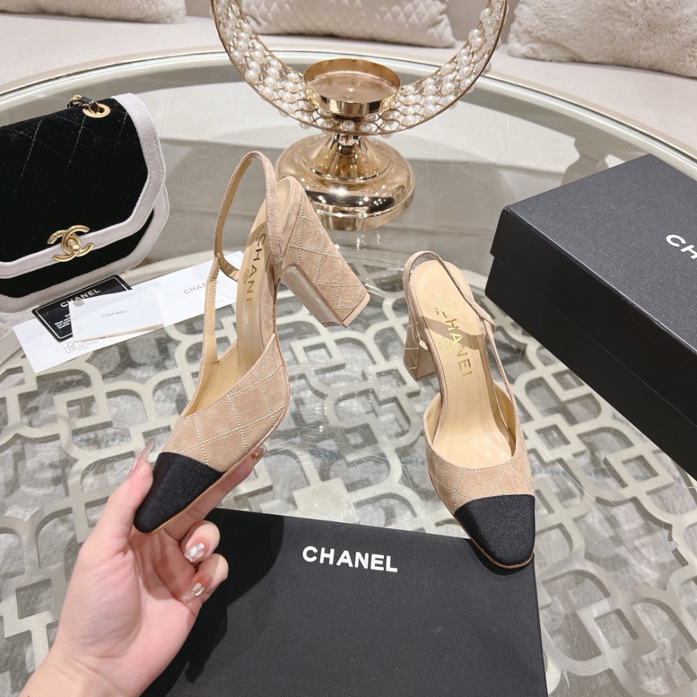 Chanel slingback pumps 35-42 9.5cm Shoes