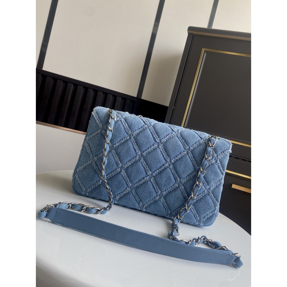 Chanel classic flap bag medium size denim 25.5X15X6cm Bags