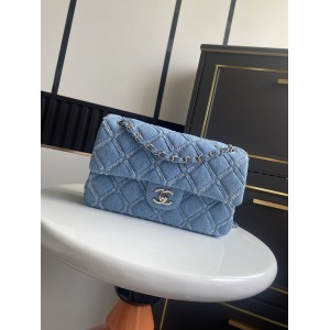 Chanel classic flap bag medium size denim 25.5X15X6cm Bags
