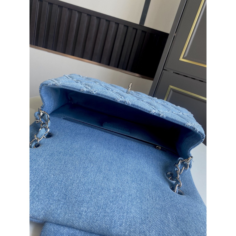 Chanel classic flap bag medium size denim 25.5X15X6cm Bags