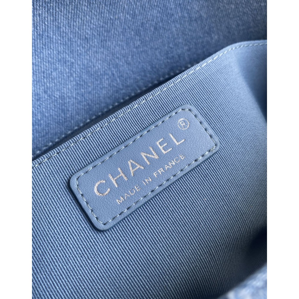 Chanel classic flap bag medium size denim 25.5X15X6cm Bags