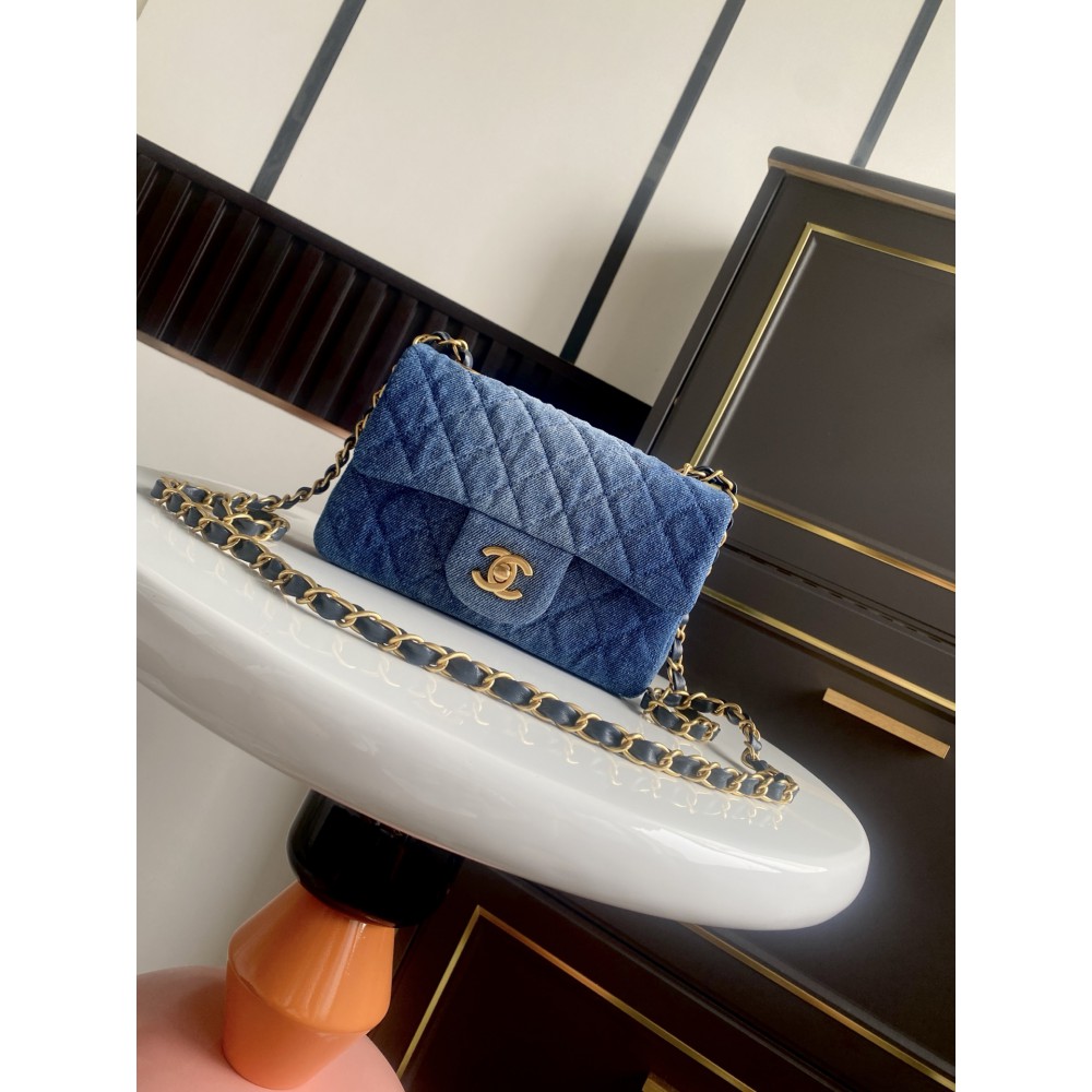 Chanel classic flap bag 20x13x8cm denim Bags