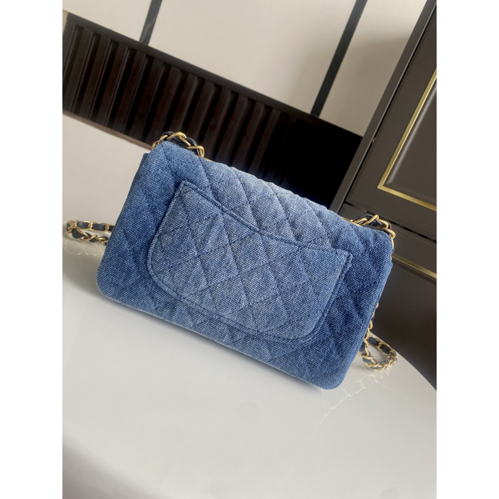 Chanel classic flap bag 20x13x8cm denim Bags