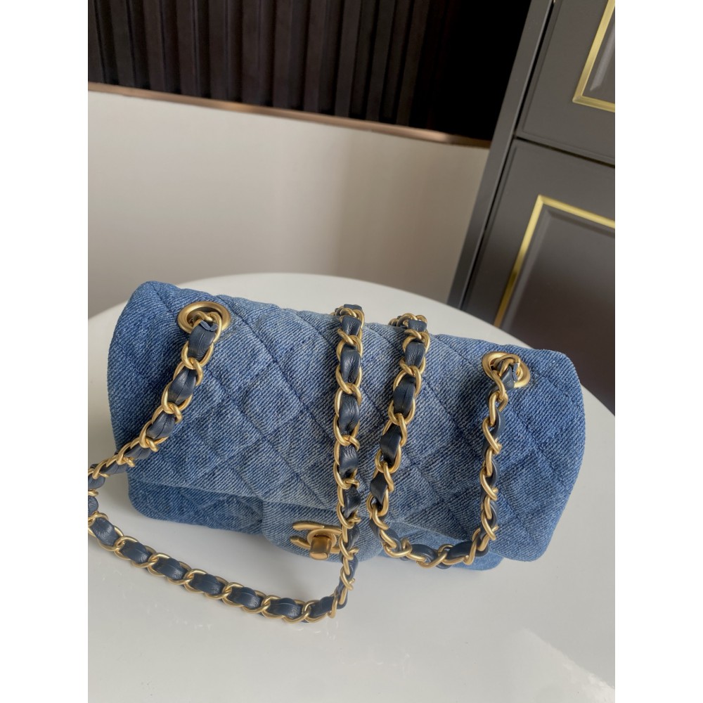 Chanel classic flap bag 20x13x8cm denim Bags