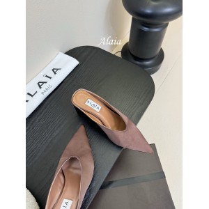 Alaia Cube 75 satin wedge mules 35-42 Shoes