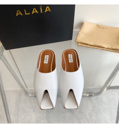 Alaia open mules leather 100% 35-42