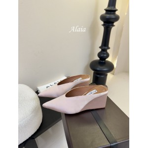 Alaia Cube 75 satin wedge mules 35-42 Shoes