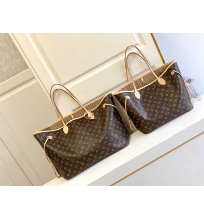 Lv Neverfull GM-MM size monogram beige indise