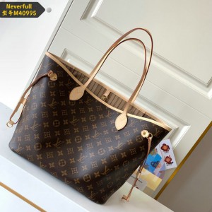 Lv Neverfull GM-MM size monogram beige indise Bags