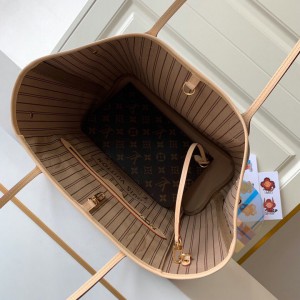Lv Neverfull GM-MM size monogram beige indise Bags