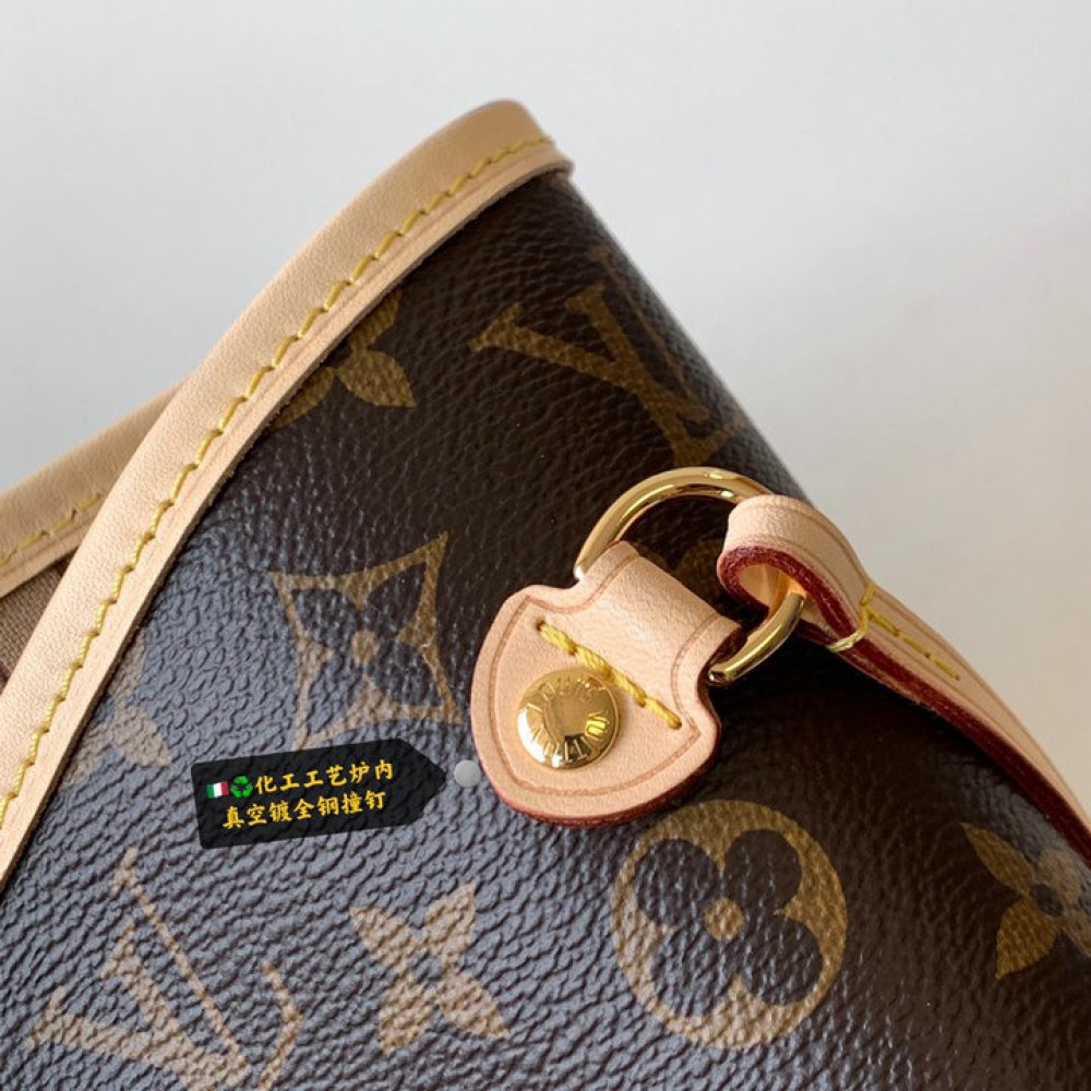 Lv Neverfull GM-MM size monogram beige indise Bags