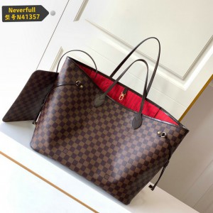 Lv Neverfull GM-MM size damier ebene  Bags
