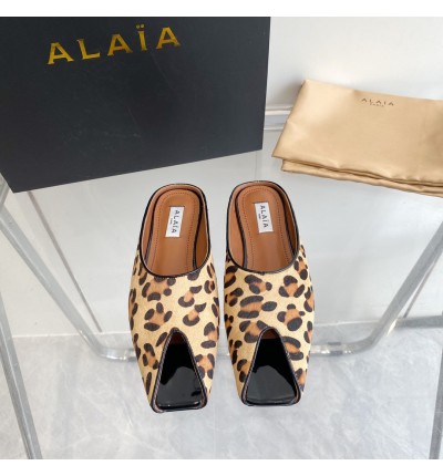 Alaia open mules leather 100% 35-42