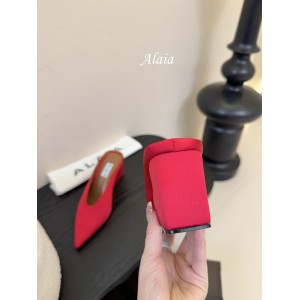 Alaia Cube 75 satin wedge mules 35-42 Shoes