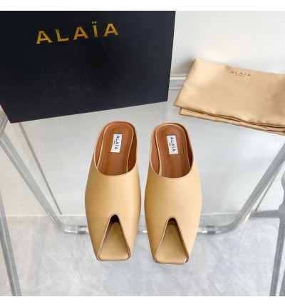 Alaia open mules leather 100% 35-42