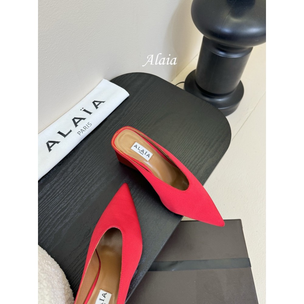 Alaia Cube 75 satin wedge mules 35-42 Shoes