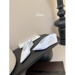 Alaia Cube 75 satin wedge mules 35-42 Shoes