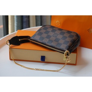 Lv Mini Pochette Accessories 15.5x10.5x4cm damier ebene Bags