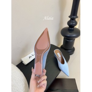 Alaia Cube 75 satin wedge mules 35-42 Shoes