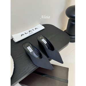 Alaia Cube 75 satin wedge mules 35-42 Shoes