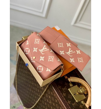 Lv Pochette Félicie emp leather M61276 21x12x3cm