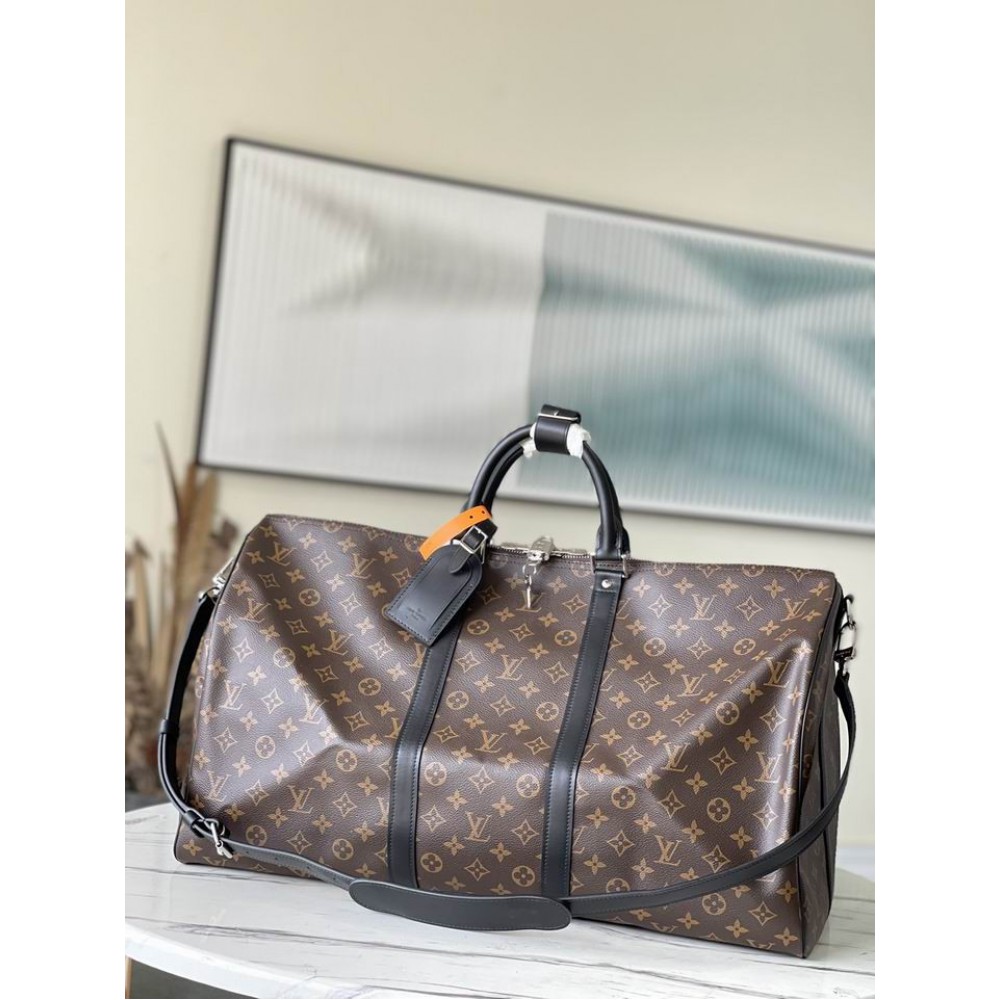 Lv Keepall M41414老花黄 黑皮 55x31x26cm Vacation shop