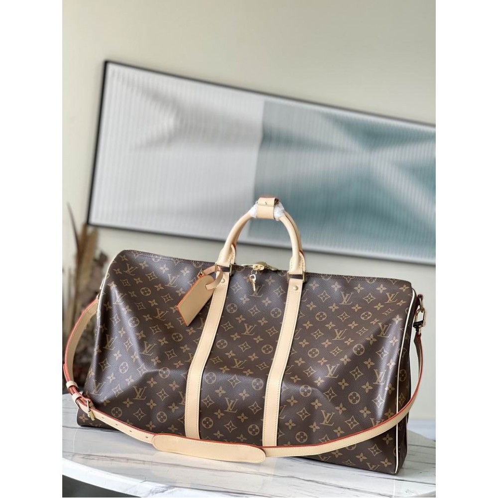 Lv Keepall M41414老花黄 黑皮 55x31x26cm Vacation shop