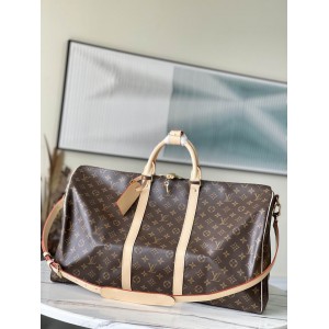 Lv Keepall M41414老花黄 黑皮 55x31x26cm Vacation shop