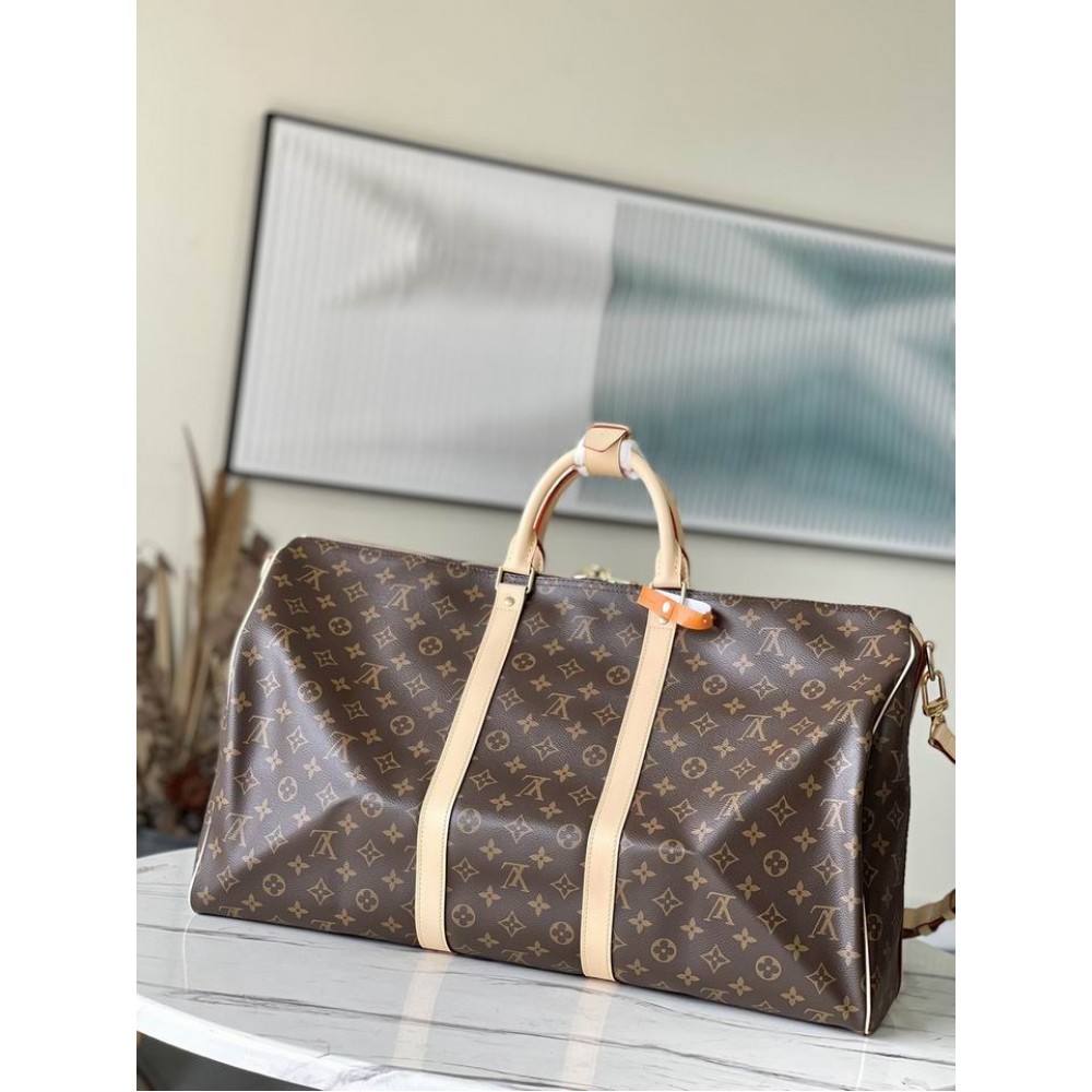 Lv Keepall M41414老花黄 黑皮 55x31x26cm Vacation shop